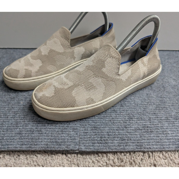 Rothys Slip On Sneakers Womens 6.5 Camo Eco Friendly Knit Comfort Washable - Picture 3 of 6
